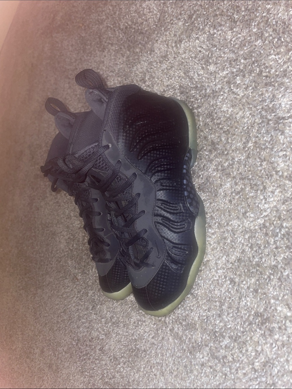 Nike Kids Black High-Top Foamposite-Style Sneakers
